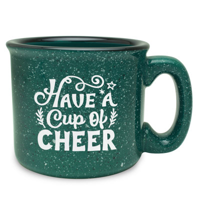 Have a Cup of Cheer Green Ceramic Camp Mug