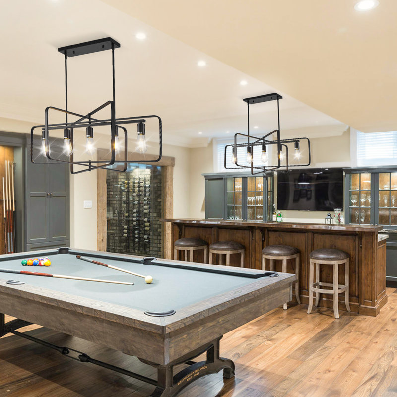 5 - Light Kitchen Island Pendant, Black