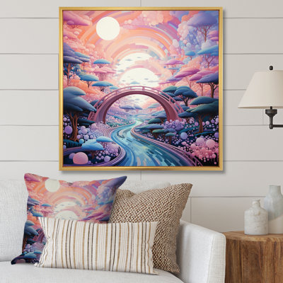 «Coral Bridge Dreamy Passage Pointillism II», reproduction sur toile
