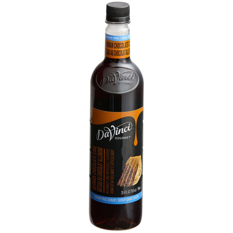 Sirop à saveur de gâteau au chocolat allemand sans sucre Davinci Gourmet 750 M 711SYPSF4GCH