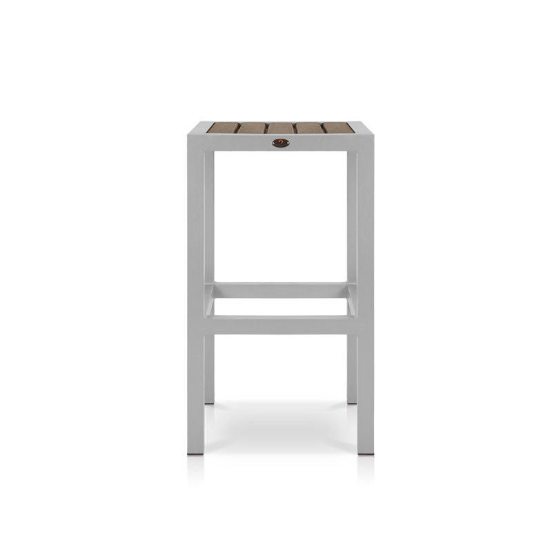 Napa Metal Outdoor Stool, Gray