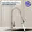 Swivel Pull-Down 3 Spray High Arc Single-Handle Kitchen Faucet With Deck Plate-107556863