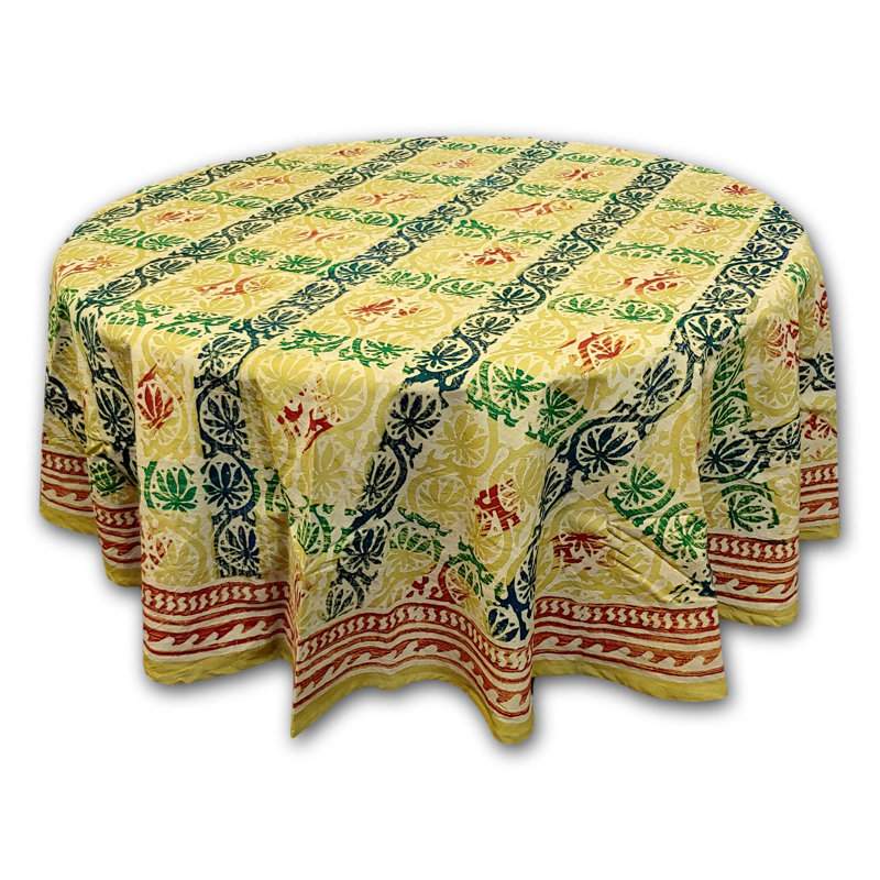Nappe en coton à imprimé floral Hand Hand