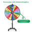 Grande roue de prix WinSpin de 48 po avec base mobile mobile et logo personnalisable pour une foire commerciale