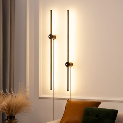 Dimmable Aluminum LED Wall Sconces with Remote Control