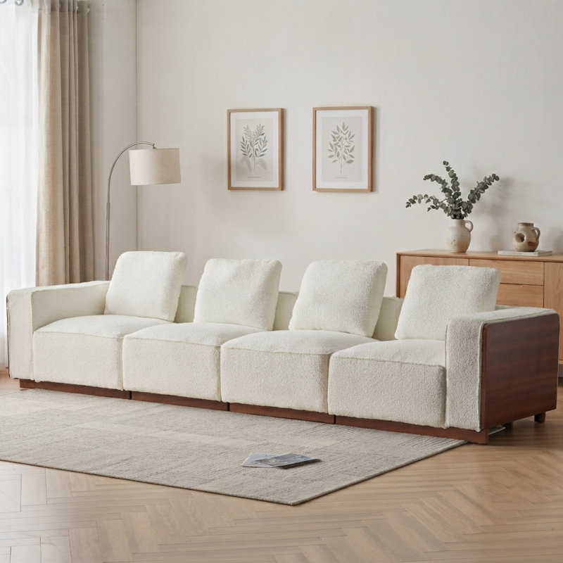 Canapé modulaire modulaire avec sièges plus larges et conception reconfigurable pour un confort et une polyvalence ultimes, 4