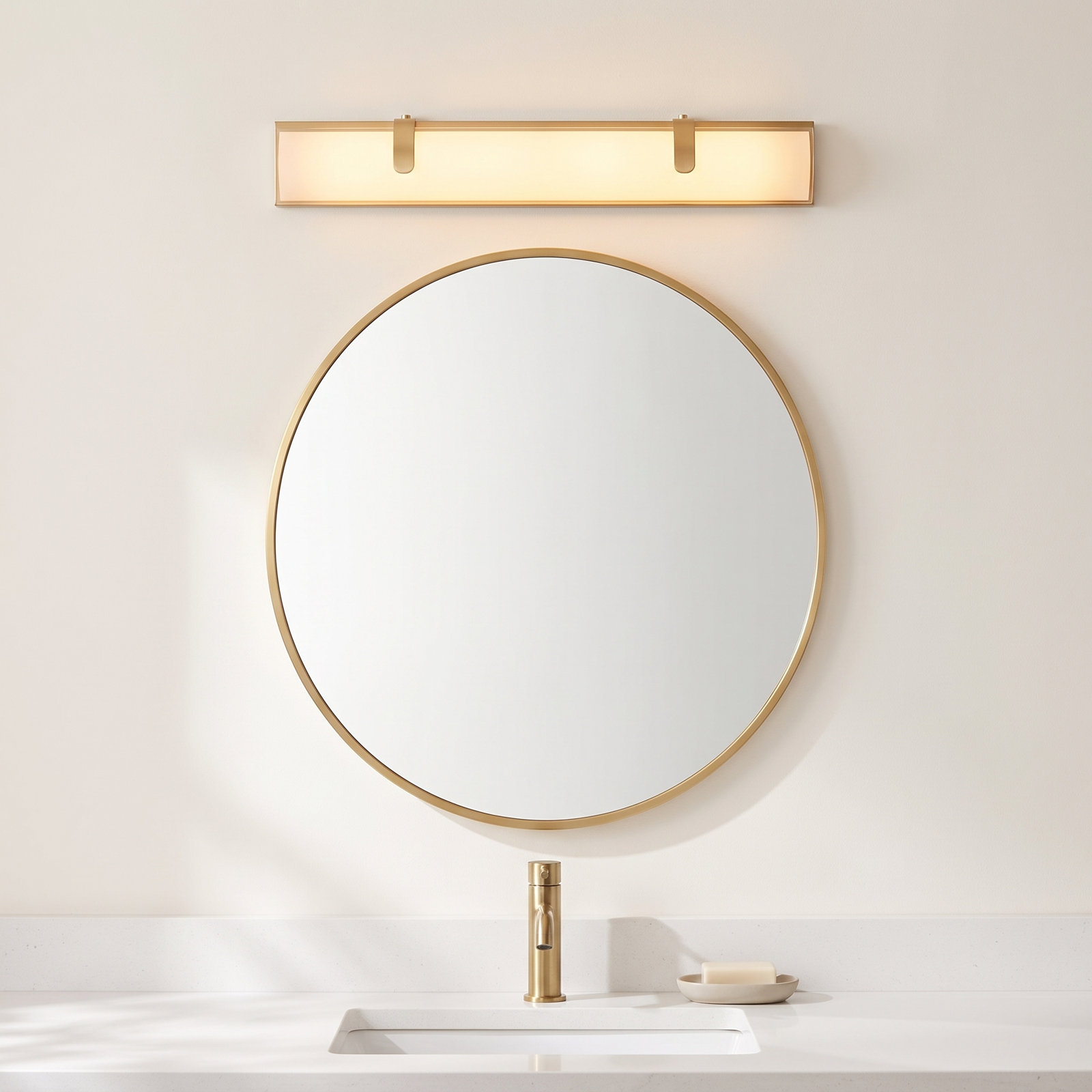 Elmer 2 Light Dimmable LED Bath Bar, Gold