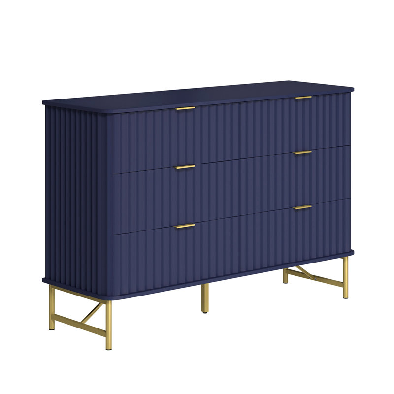 Commode décorative 3 tiroirs (bleu)