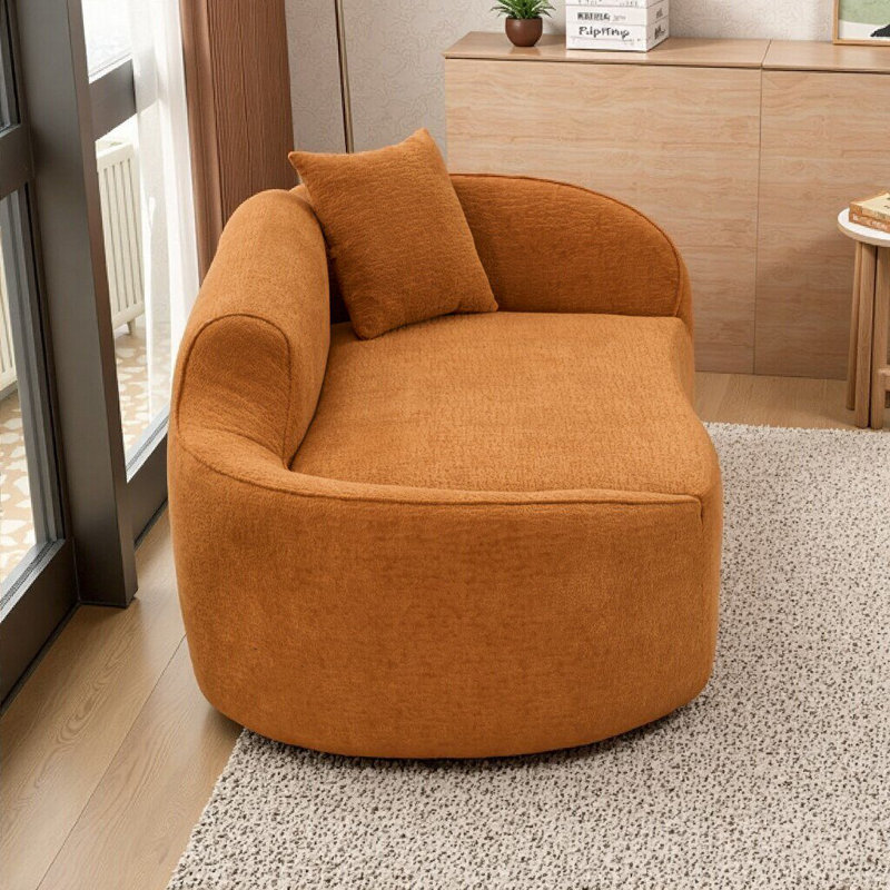 Canapé-lit Chenille, Orange