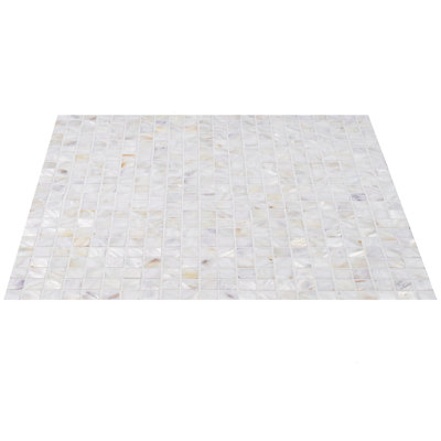 Noburu 1" x 1" Seashell Grid Mosaic Wall Tile