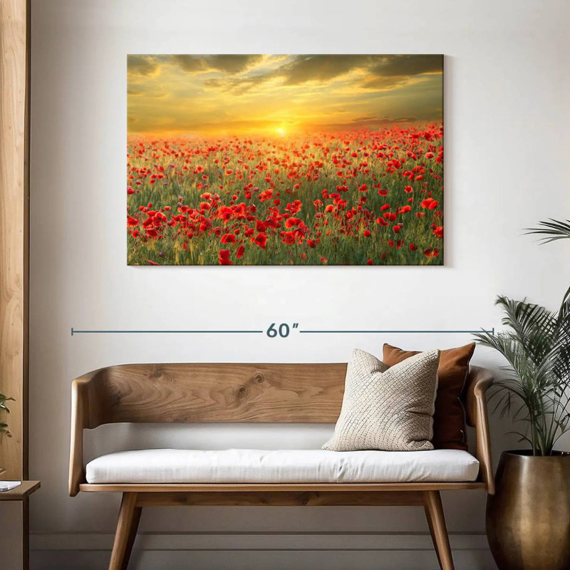 Alvord Poppy Meadow Sunset, H 30 po x l 45 po