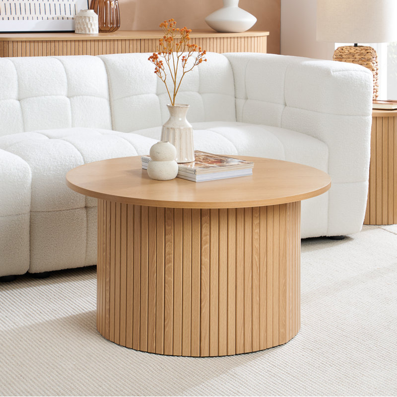 Suire Drum Coffee Table, Oak
