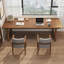 Bureau rectangulaire en bois massif brun noisette-44438172