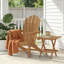  Ensemble de 2 chaises Adirondack d'extérieur Grade A en teck (1 chaise + 1 table d'appoint)