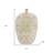 20" Cream Geometric Ceramic Bud Table Vase