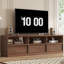 Meuble télé 70 po Mid-Century pour téléviseurs de 80 po avec tiroir et rangement-543547862