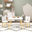 Kids Table And 2 Chairs Set, 3 Pieces Rabbit Themed Toddler Table And Chair Set, Children Wooden Activity Play Table Set Solid Wood Legs