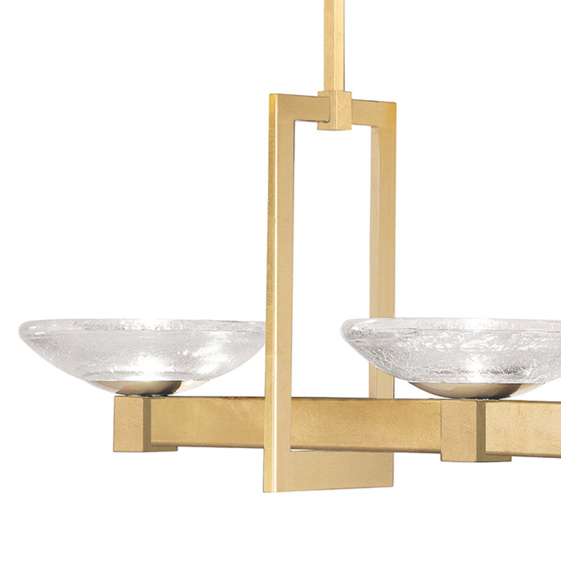 Luminaire suspendu linéaire 48 po Delphi, Or