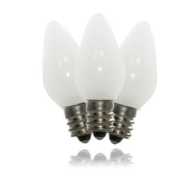 Équivalent 25 watts, led c7, ampoule à intensité variable, candélabre blanc pur et base de