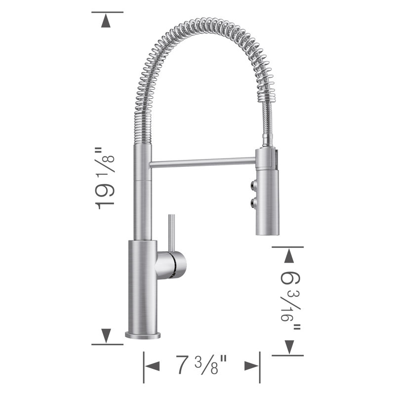 Robinet de cuisine à double jet Catris, Acier PVD