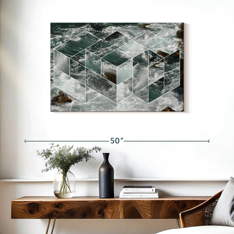Gillard Ocean Geometry, 24" H x 36" W