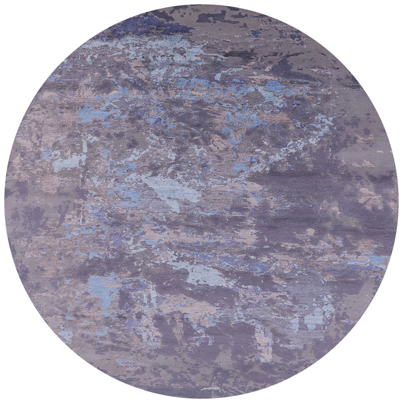Buchtel Abstract Indoor Rug, Round 7'