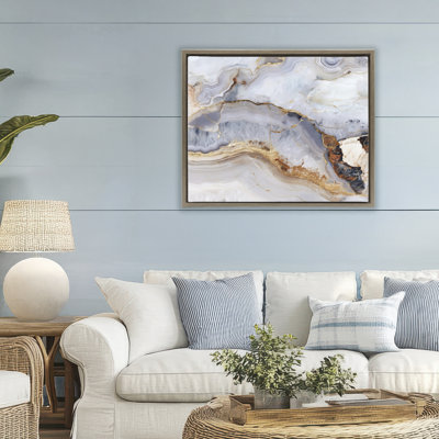 Marbled Gold Stone Floating Frame, design by Svetlana Aleynikova