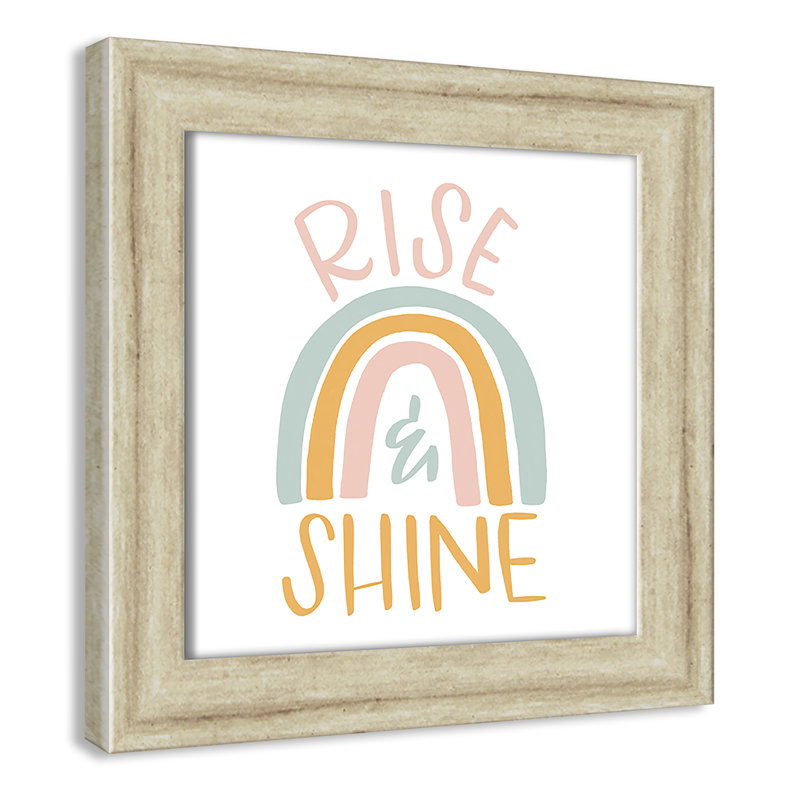 Décoration murale élève brillance pour enfant, H 10 po x l 10 po x P 0,63 po, Beige Flat Framed