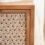 Meuble télé Mid-Century en rotin avec tiroir et armoire, console multimédia en bois vieilli, meuble audio-vidéo Boho pour le salon ou la chambre à coucher