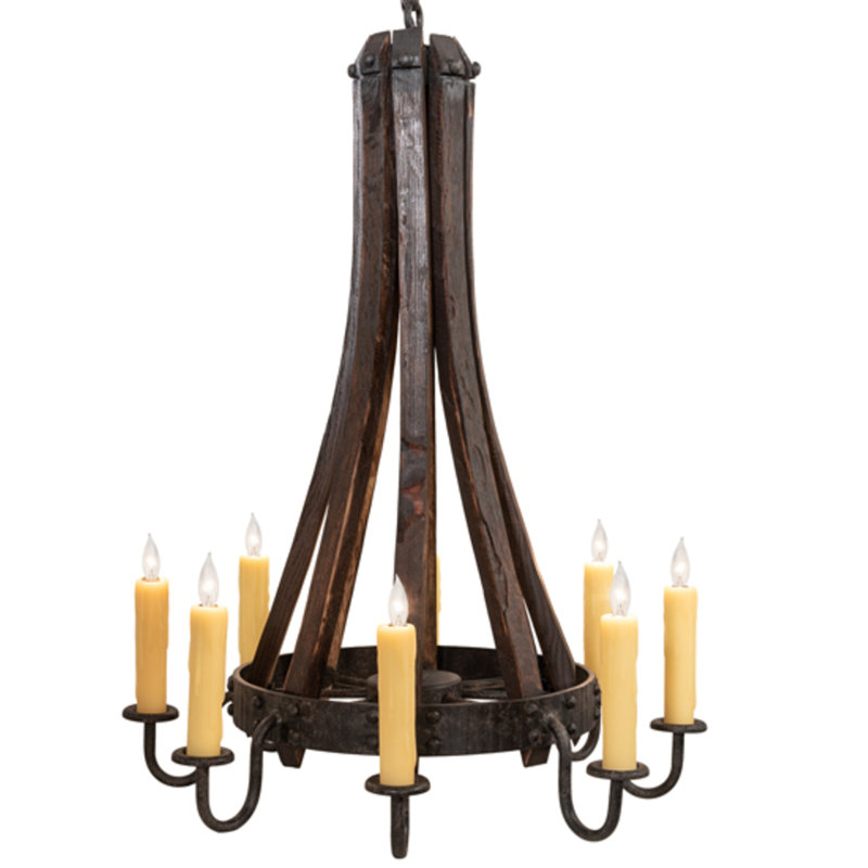 Barrel Stave 8 - Light Chandelier