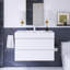 36 po W Meuble-lavabo mural simple avec lavabo blanc-106951684