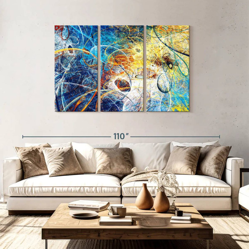 Avery Space Time Warp Abstract, 48" H x 74" W