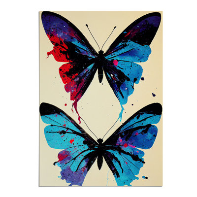 Butterflies Splatter Paint - Wall Art
