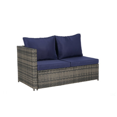 6-Piece Outdoor Woven Sectional Patio Furniture Set With Durable All-Weather Wicker And Comfortable Cushions For Backyard And Poolside