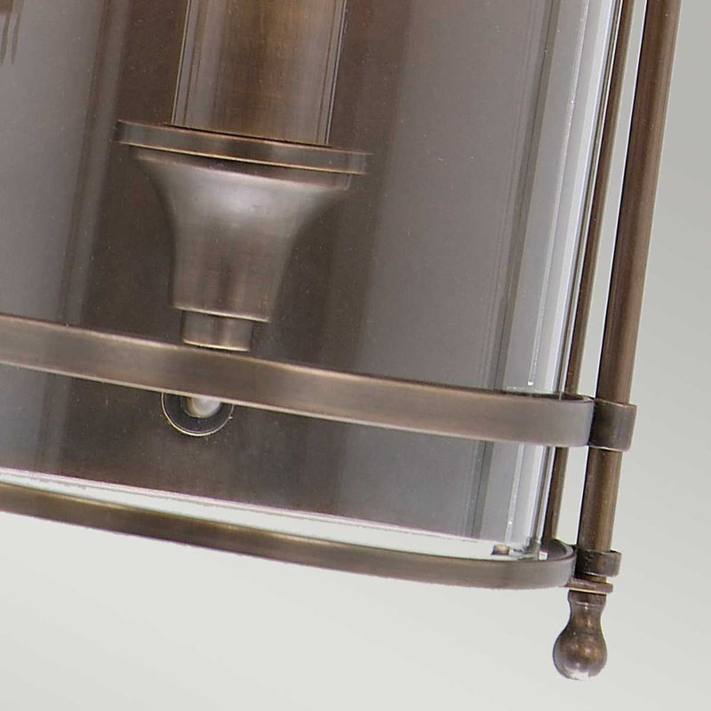 Bataan Flush Mounted Sconce, Dark Bronze
