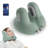 Green Bluetooth Music U Shaped Neck Pillow w/ Speakers Memory Foam Airplane Support
