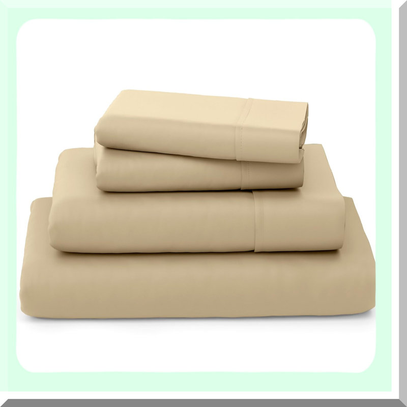 CoolBamboo Silky Soft Luxury Sheets - Breathable & Cooling 4-Piece Bedding Set with Deep Pockets - Rayon Blend Derived from Bamboo