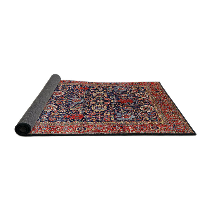 Tapis rouge / mauve, Rond 8 pi
