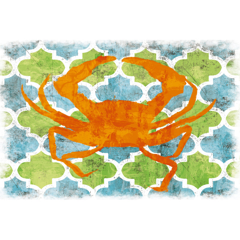Pattern Crab 1 - Wrapped Canvas Painting, 30cm H x 46cm W x 3.8cm D