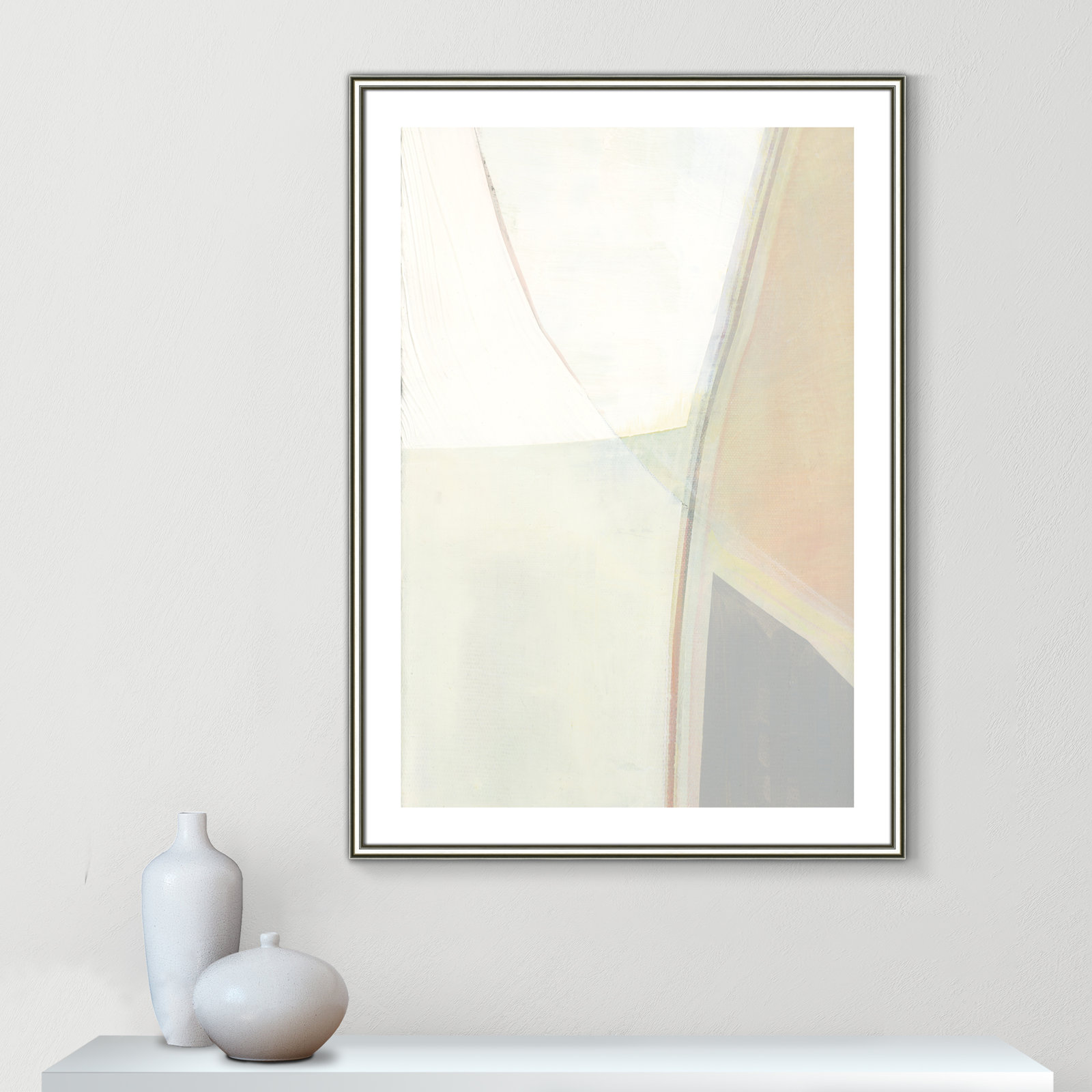 In Neutral II - Painting Print, 41.5" H x 29.5" W x 0.88" D, Silver Framed Paper
