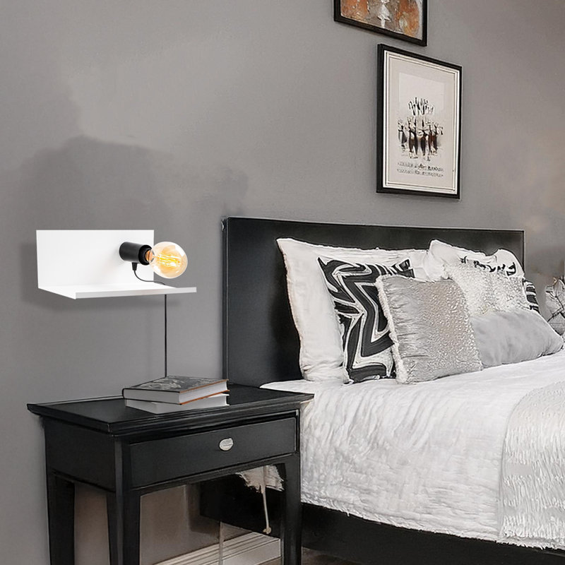 Metal Body Pluggable Wall Sconce, White