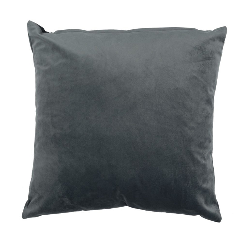Nelia Square Cushion Cover, Dark Grey