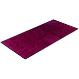 Overdyed One-of-a-Kind 6' 3" X 13' 2" Hand Knotted Area Rug