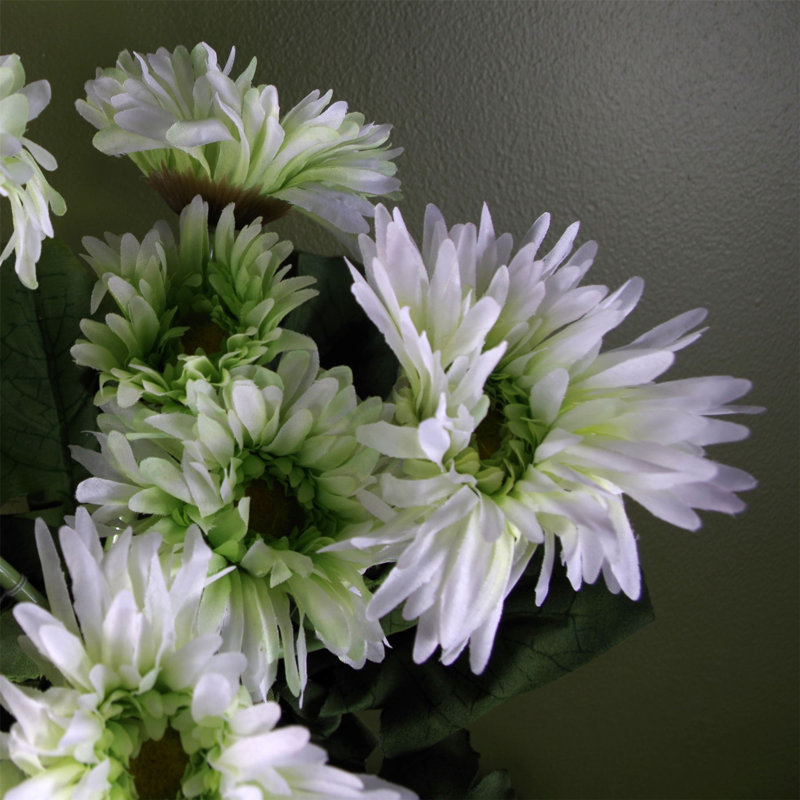 33cm Faux Flowering Plant in Pot Liner, White