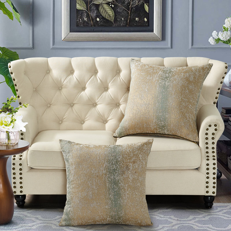 Jacquard Chenille 26" Euro Pillow Cover, Taupe/Khaki