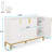 Luxury Buffet Sideboard Cabinet With Storage & Geometric Doors-549958617