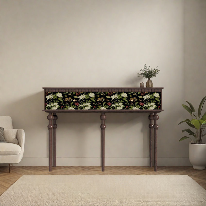 Console Retro Minimalist Art, Brun