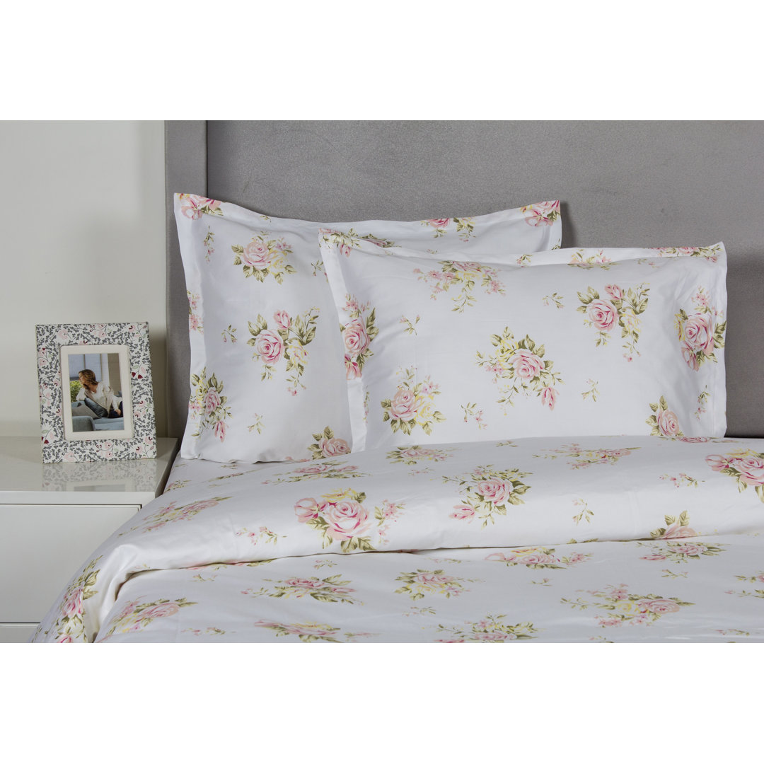 Classic Cotton Floral Duvet Cover Set Birch Lane™ 