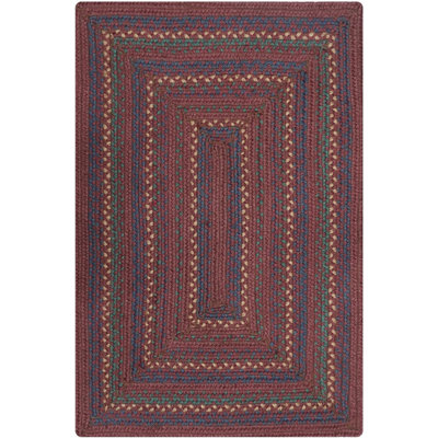 Jamestown Braided Jute Reversible Burgundy/Blue/Cream Rug