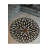 Beige Black Tone Geometric Patterned Round Woven Base Modern Decorative Carpet-841757677